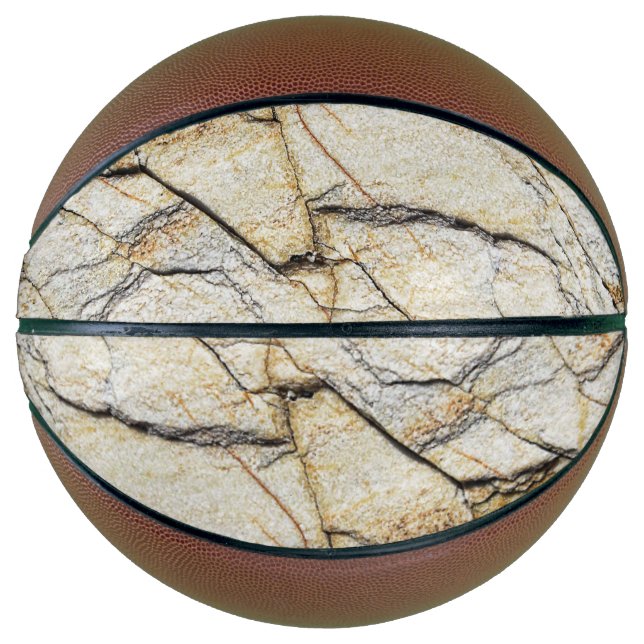 Brown and Black Textured Mable Stone  Basketball (Front)
