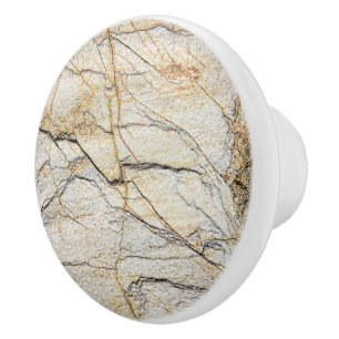 Brown and Black Textured Mable Stone  Ceramic Knob