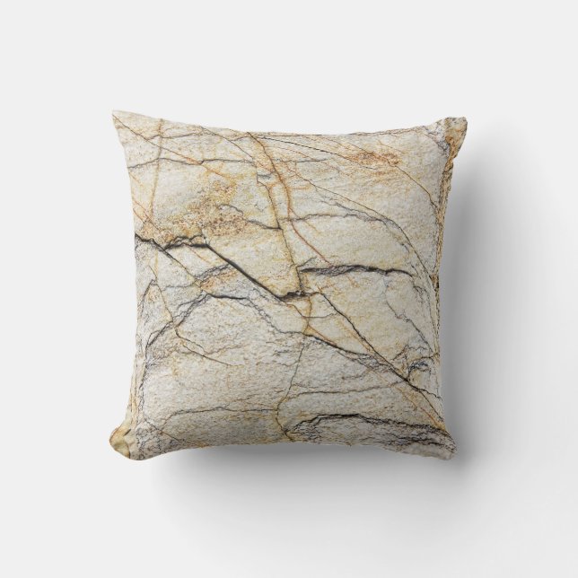 Brown and Black Textured Mable Stone  Cushion (Front)