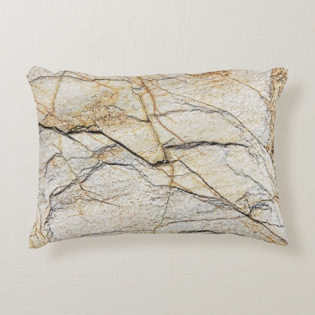 Brown and Black Textured Mable Stone  Decorative Cushion (Front)