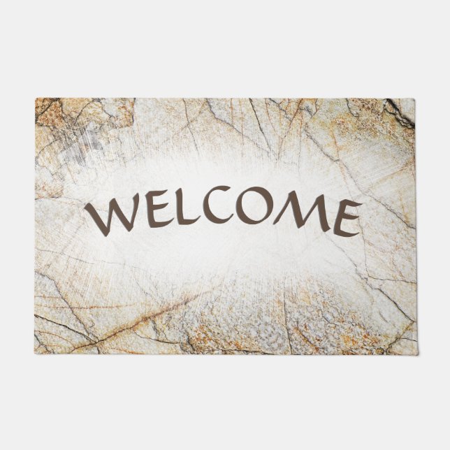 Brown and Black Textured Mable Stone  Doormat (Front)