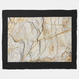 Brown and Black Textured Mable Stone Fleece Blanket