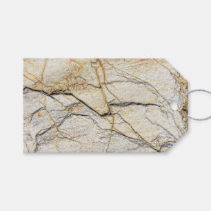 Brown and Black Textured Mable Stone Gift Tags
