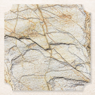 Brown and Black Textured Mable Stone Paper Coaster