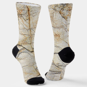 Brown and Black Textured Mable Stone Socks