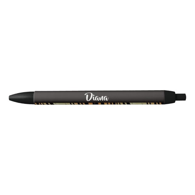 Brown and black tiger print ink pen (Front)