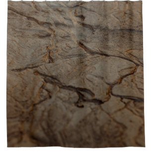 Brown and black wooden surface shower curtain