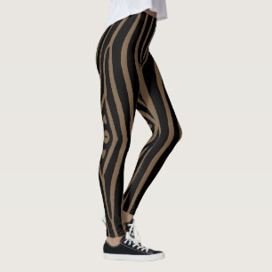 Brown and black zebra print  leggings