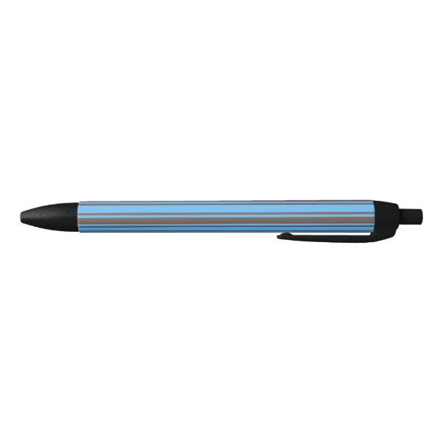 Brown and blue candy stripes black ink pen (Bottom)