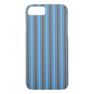 Brown and blue candy stripes iPhone 8/7 case