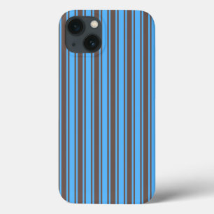 Brown and blue candy stripes Case-Mate iPhone case