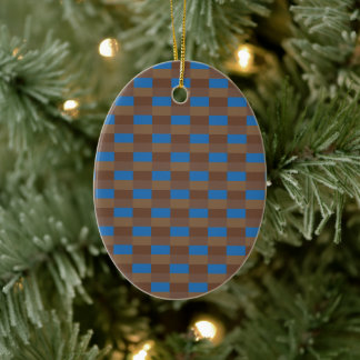 Brown and Blue Color Combination Ceramic Tree Decoration