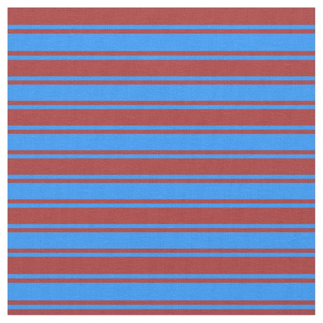 Brown and Blue Coloured Stripes Fabric (Close Up)