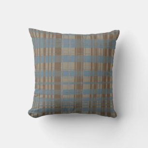 Brown and Blue Lines Cushion