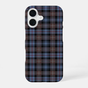 Brown and Blue Mackenzie Clan Reproduction Plaid iPhone 16 Case