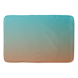 Brown and blue ombre bath mat