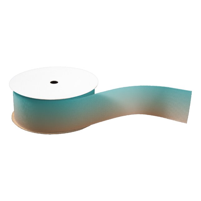 Brown and blue ombre grosgrain ribbon (Spool)