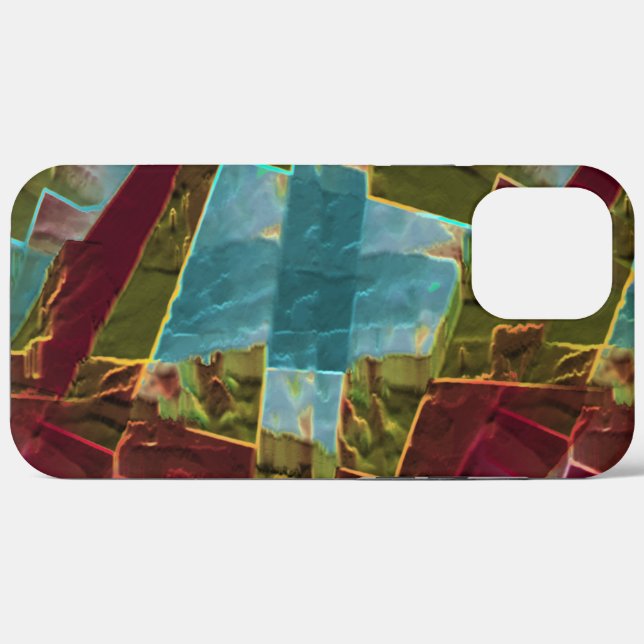 Brown and blue spotted looking carved wax Case-Mate iPhone case (Back (Horizontal))