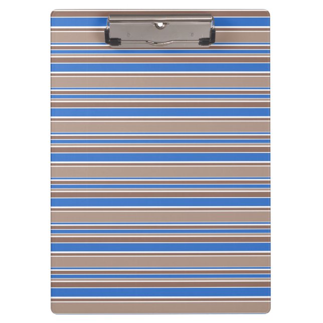 Brown and blue stripes clipboard (Front)