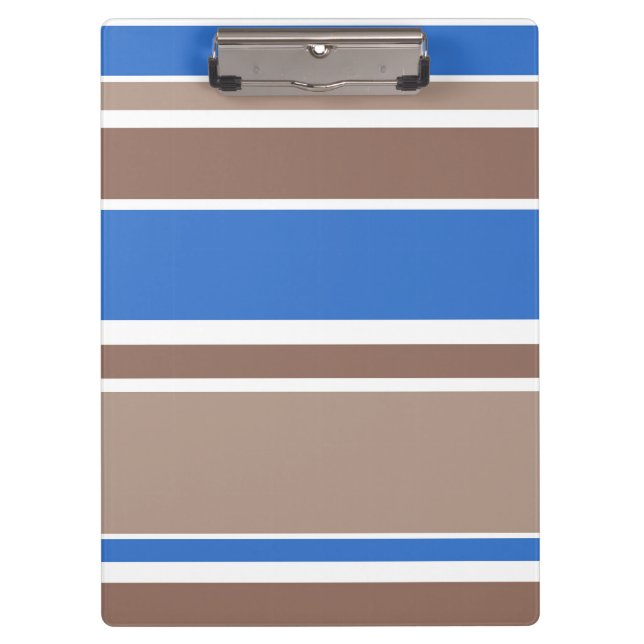 Brown and blue stripes clipboard (Front)