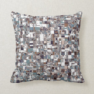 Brown And Blues Pattern Cushion