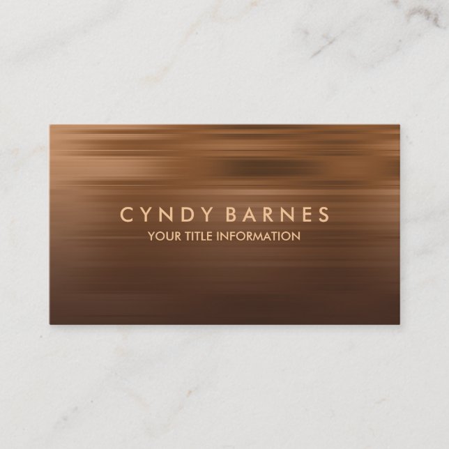 Brown and Copper Stripe Business Card (Front)
