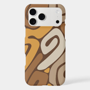 Brown and Cream Neutral Spiral Scroll Pattern