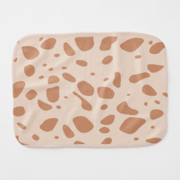 Brown and cream spotted burping cloth