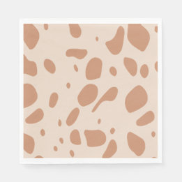 Brown and cream spotted  napkin