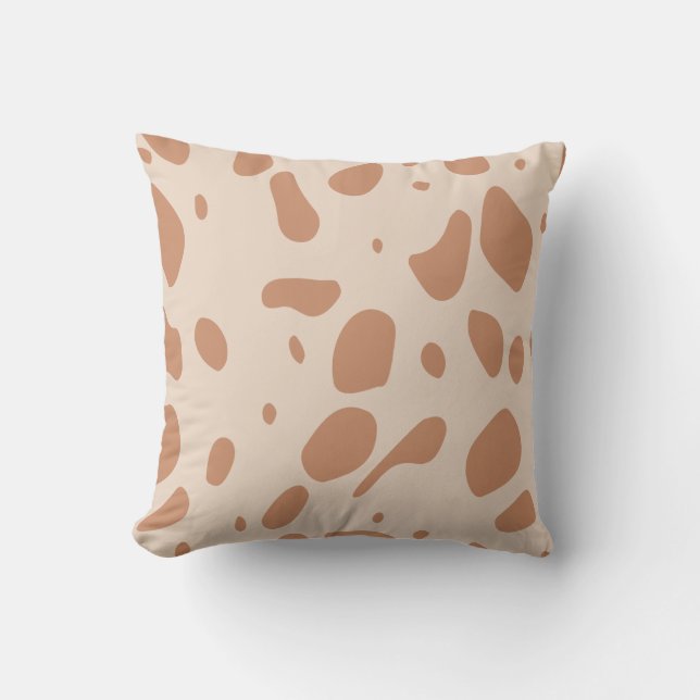 Brown and cream spotted pillow (Front)