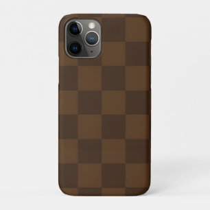 Brown and Dark Brown Check Timeless Warm Classic iPhone 11 Pro Case
