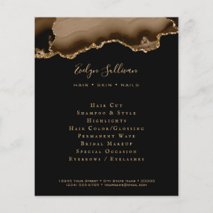 brown and gold agate flyer