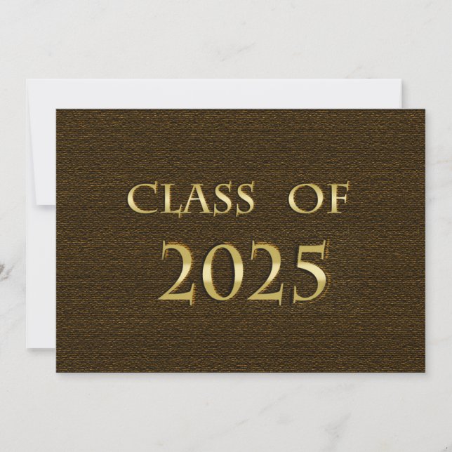 Brown and Gold Class of 2025 Card (Front)