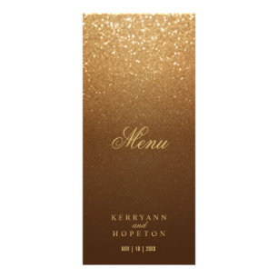 Brown and Gold Glitter - Menu