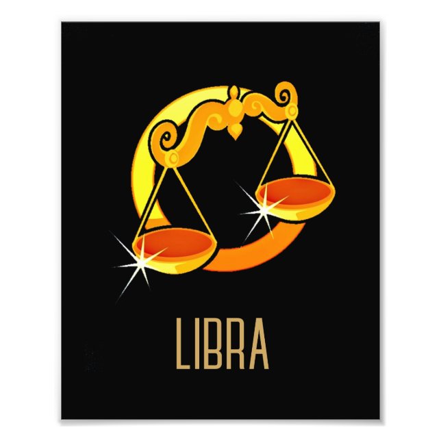 Brown and gold Libra zodiac sign black (Front)