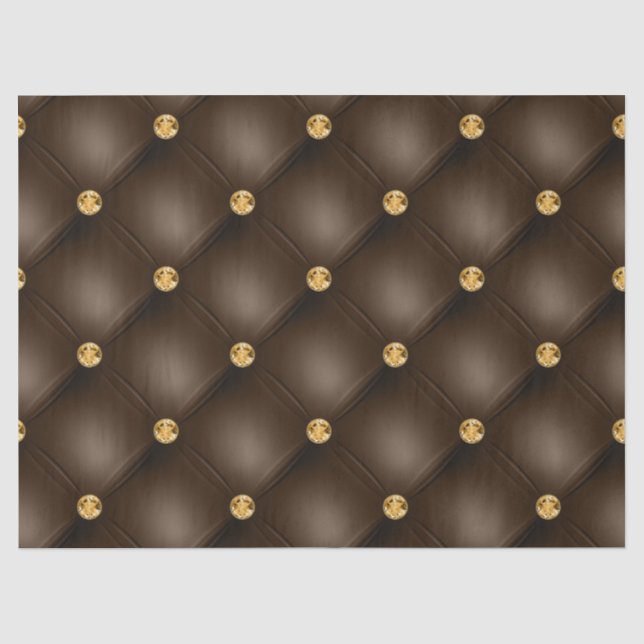 Brown and Gold Tufted Tissue Paper (Front)