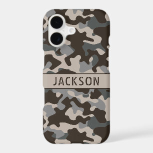 Brown and Gray Camouflage Personalized 