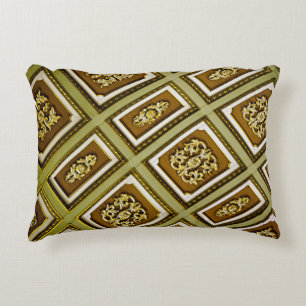 Brown and Green Architecture  Decorative Cushion
