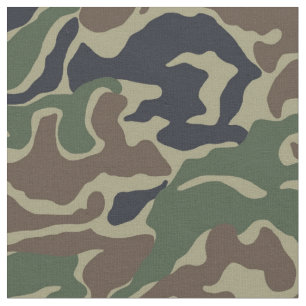 Brown and Green Camo Military Fabric