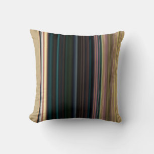 Brown and Green Stripe Cushion