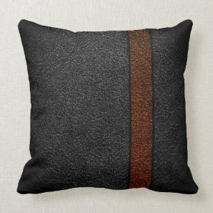 Brown and Grey Leather Cushion