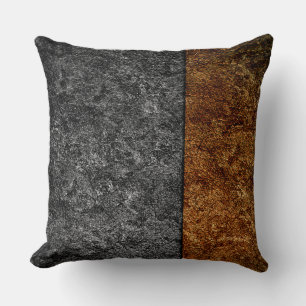 Brown and Grey Leather Cushion