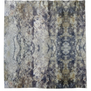 Brown and Grey Marble Shower Curtain
