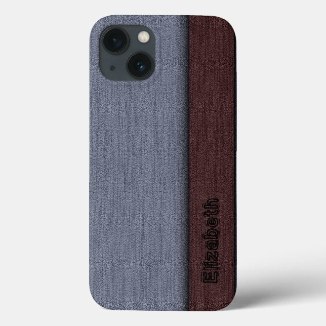 Brown and Grey Professional Modern Case-Mate iPhone Case (Back)