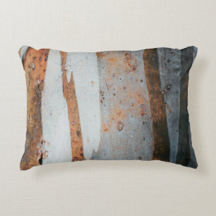 Brown and grey tree trunk decorative cushion