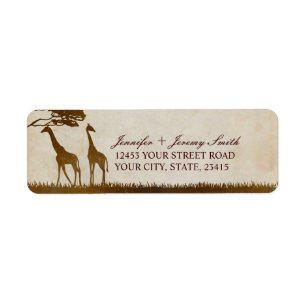 Brown and Ivory African Giraffe Wedding