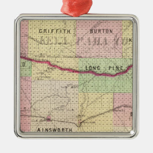 Brown and Keya Paha County, Nebraska Metal Tree Decoration