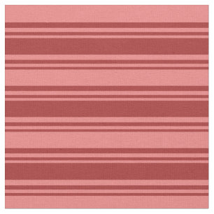 Brown and Light Coral Coloured Lined Pattern Fabric