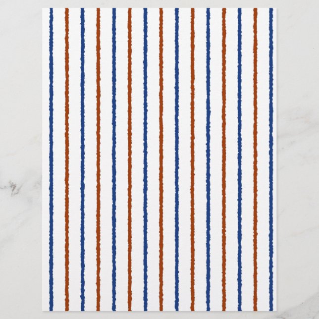 Brown and Navy Blue Stripes with Uneven Lines Flyer (Front)