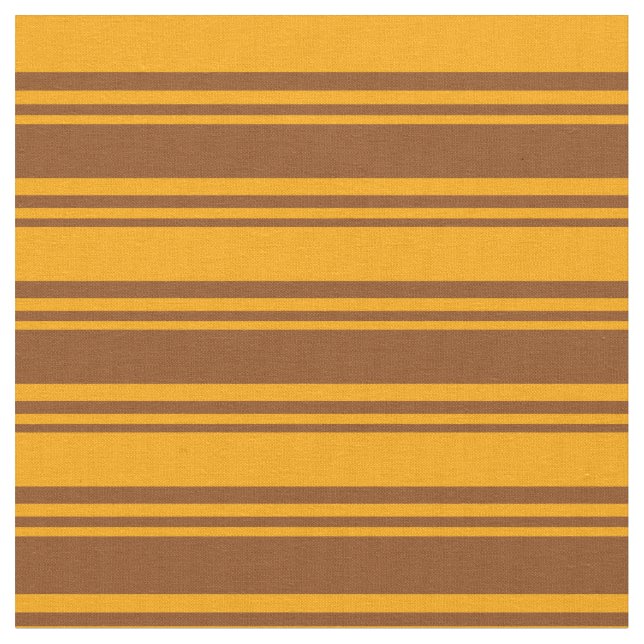 Brown and Orange Coloured Lines/Stripes Pattern Fabric (Close Up)